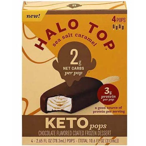 HALO TOP Grocery > Frozen HALO TOP: Sea Salt Caramel Keto Pops, 4 pk