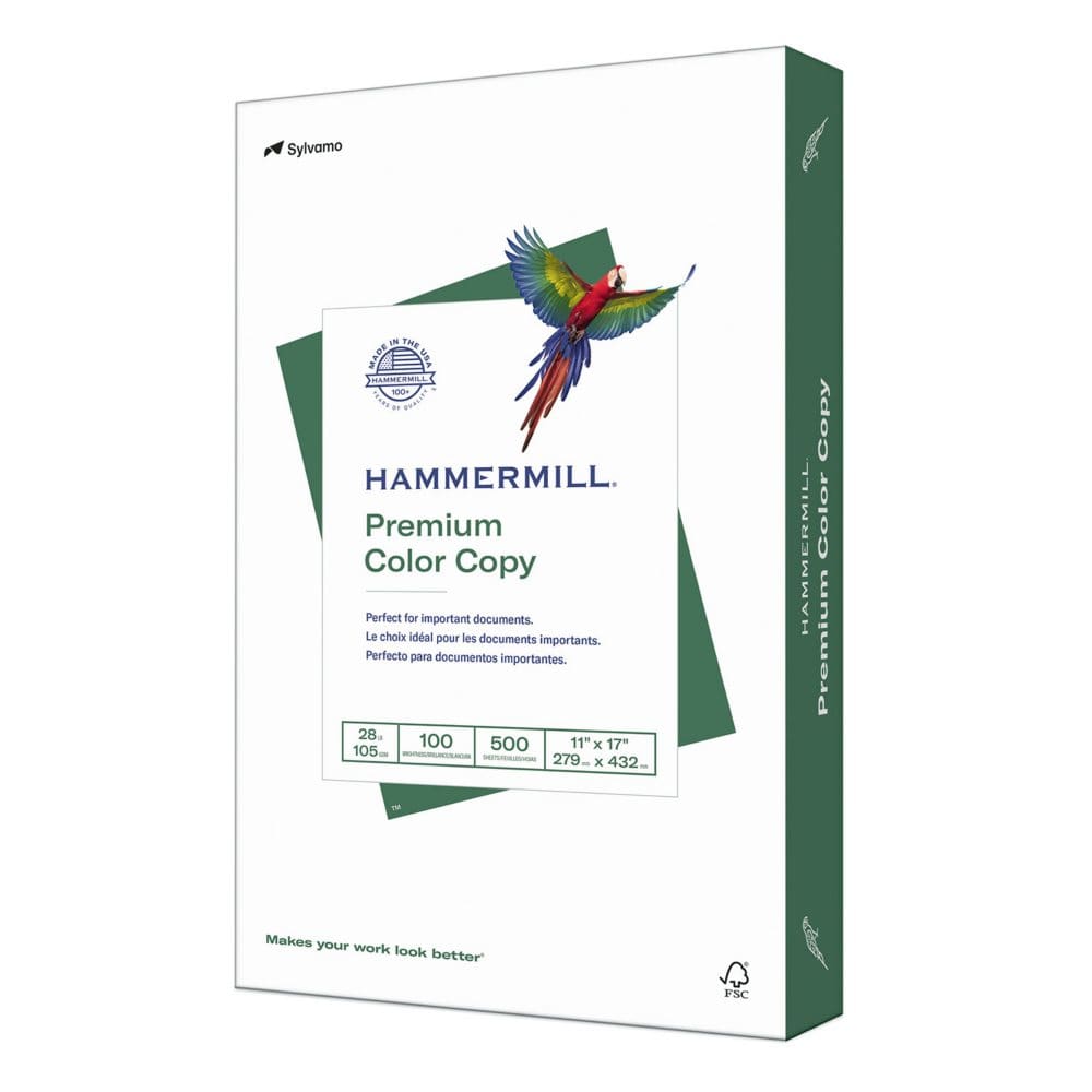 Hammermill - Color Copy Digital Paper 28lb 100 Bright 11 x 17 - Ream - Copy Paper - Hammermill