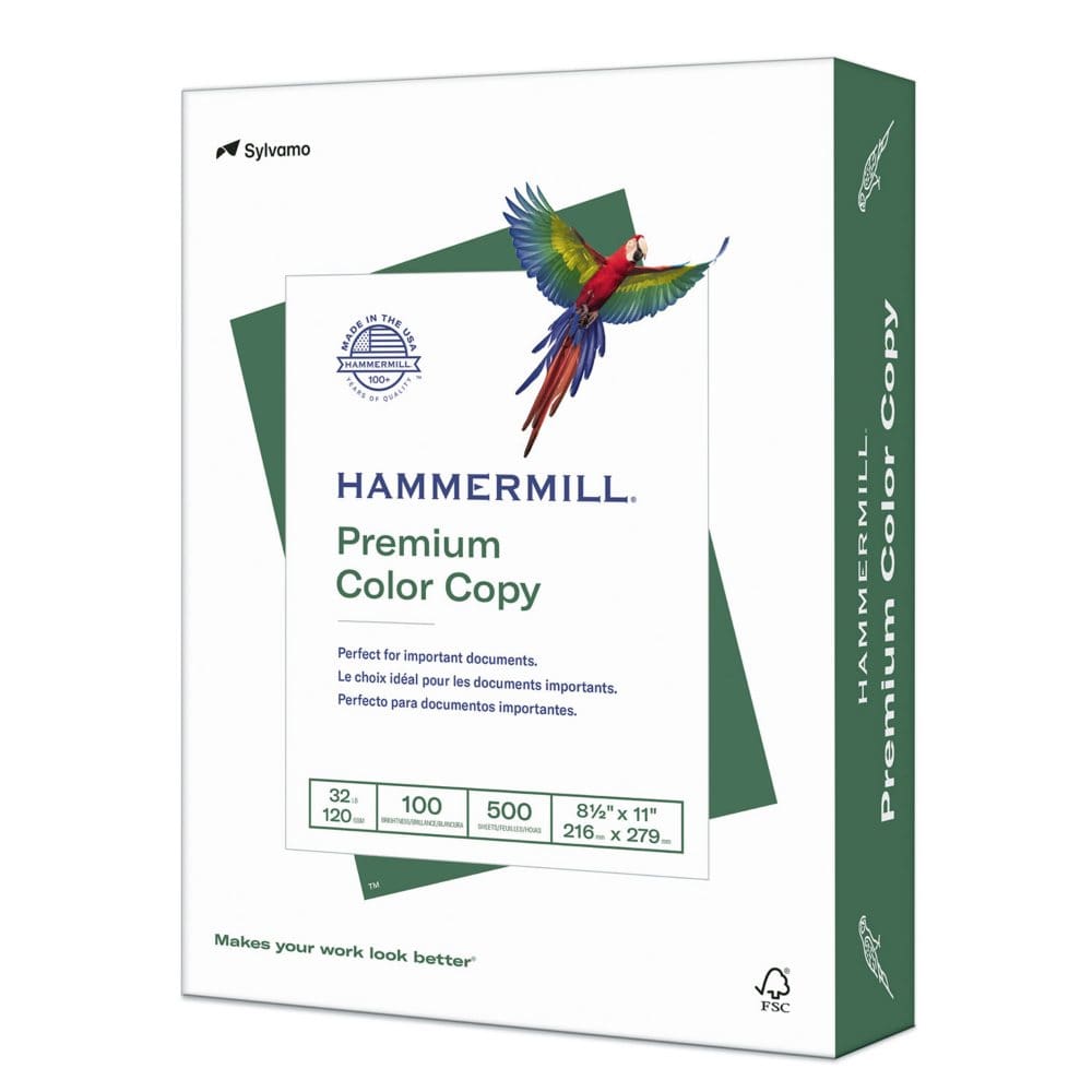 Hammermill - Color Copy Digital Paper 32lb 100 Bright 8-1/2 x 11 - Ream - Copy Paper - Hammermill