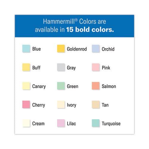 Hammermill Colors Print Paper 20 Lb Bond Weight 8.5 X 11 Blue 500 Sheets/ream 10 Reams/carton - School Supplies - Hammermill®
