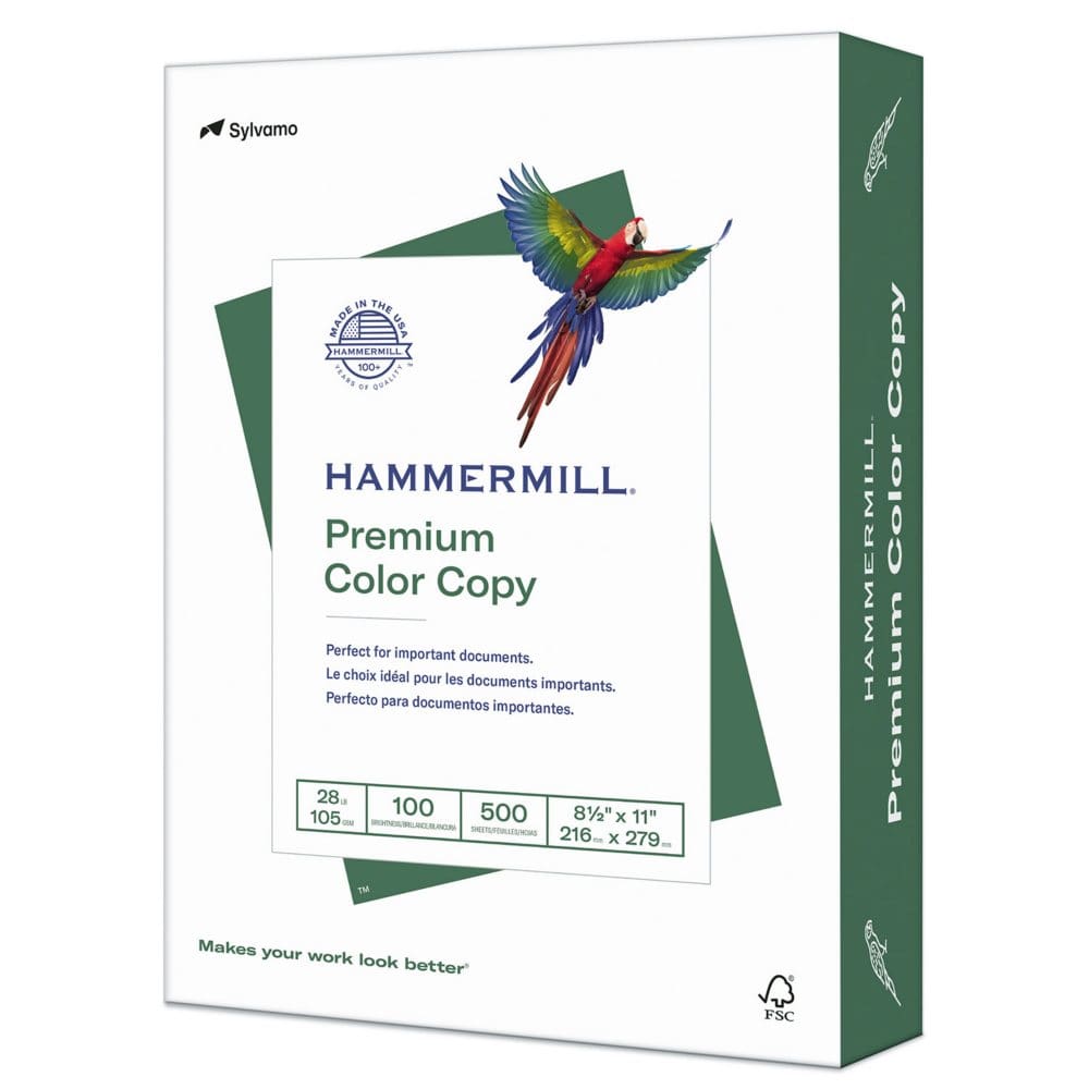 Hammermill - Copier Paper 100 Brightness 28lb 8 1/2 x 11 Photo White - 500/Ream - Copy Paper - Hammermill