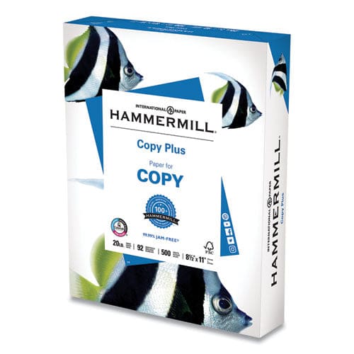 Hammermill Copy Plus Print Paper 92 Bright 20 Lb Bond Weight 8.5 X 11 White 500 Sheets/ream 10 Reams/carton 40 Cartons/pallet - School