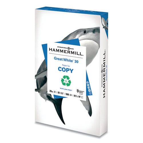 Hammermill Great White 30 Recycled Print Paper 92 Bright 20 Lb Bond Weight 11 X 17 White 500/ream - School Supplies - Hammermill®