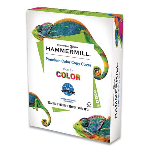 Hammermill Premium Color Copy Cover 100 Bright 100 Lb Cover Weight 8.5 X 11 250 Sheets/pack 6 Packs/carton - Office - Hammermill®
