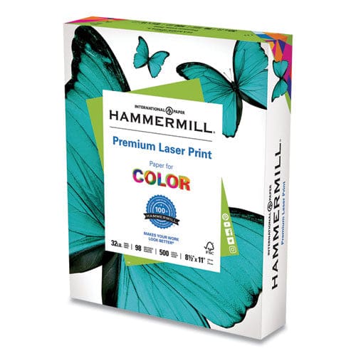 Hammermill Premium Laser Print Paper 98 Bright 24 Lb Bond Weight 8.5 X 11 White 500/ream - School Supplies - Hammermill®