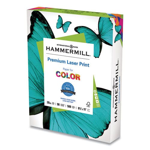 Hammermill Premium Laser Print Paper 98 Bright 28 Lb Bond Weight 8.5 X 11 White 500/ream - School Supplies - Hammermill®