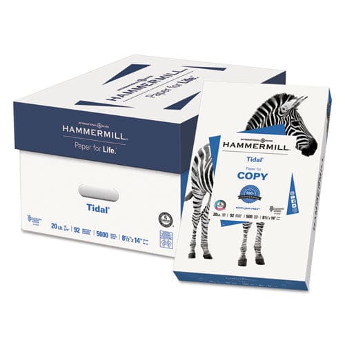 Hammermill Tidal Print Paper 92 Bright 20 Lb Bond Weight 8.5 X 11 White 500 Sheets/ream 8 Reams/carton - School Supplies - Hammermill®