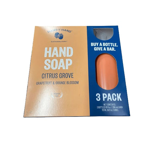 Hand in Hand Hand Soap Citrus Grove - Grapefruit & Orange Blossom 3 x 10 fl. oz. - Hand in Hand
