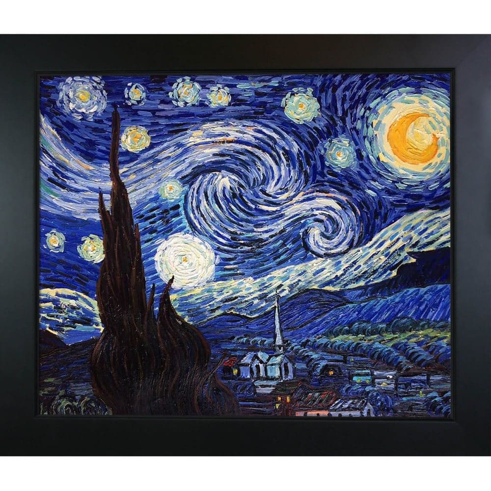 Hand-painted Oil Reproduction of Vincent Van Gogh’s Starry Night.. - Framed Art & Paintings - Hand-painted