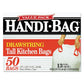 Handi-Bag Drawstring Kitchen Bags 13 Gal 0.6 Mil 24 X 27.38 White 50/box - Janitorial & Sanitation - Handi-Bag®
