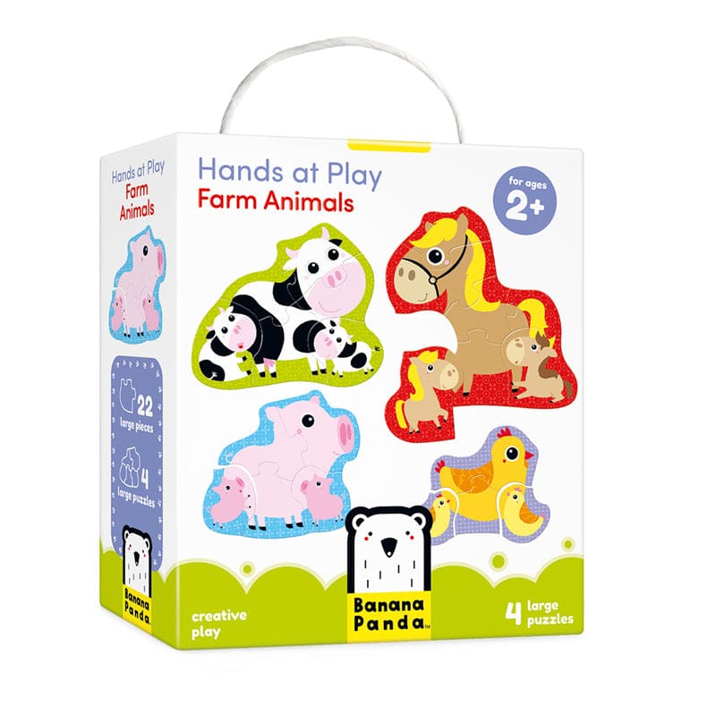 Hands At Play Farm Animals Puzzles (Pack of 2) - Floor Puzzles - Banana Panda