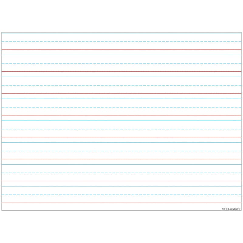 Handwriting 3/4 Lined 17X22 Smart Poly Chart (Pack of 12) - Language Arts - Ashley Productions