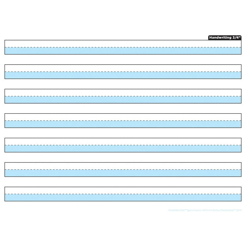 Handwriting Hghlghtd Blue Postermat Pals Smart Poly Single Sided (Pack of 12) - Language Arts - Ashley Productions