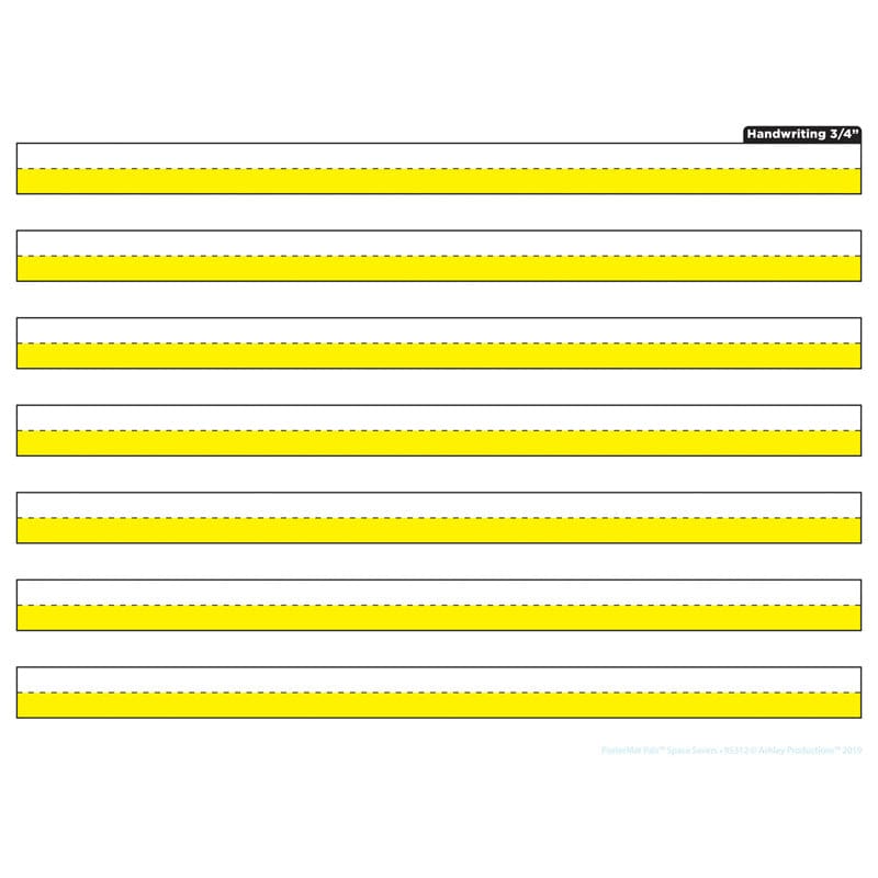 Handwriting Highlghtd Ylw Postermat Pals Smart Poly Single Sided (Pack of 12) - Language Arts - Ashley Productions