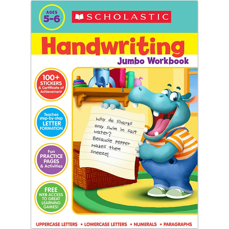 Handwriting Jumbo Workbook (Pack of 6) - Handwriting Skills - Scholastic Teaching Resources