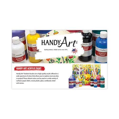 Handy Art Acrylic Paint Yellow 64 Oz Bottle - School Supplies - Handy Art®