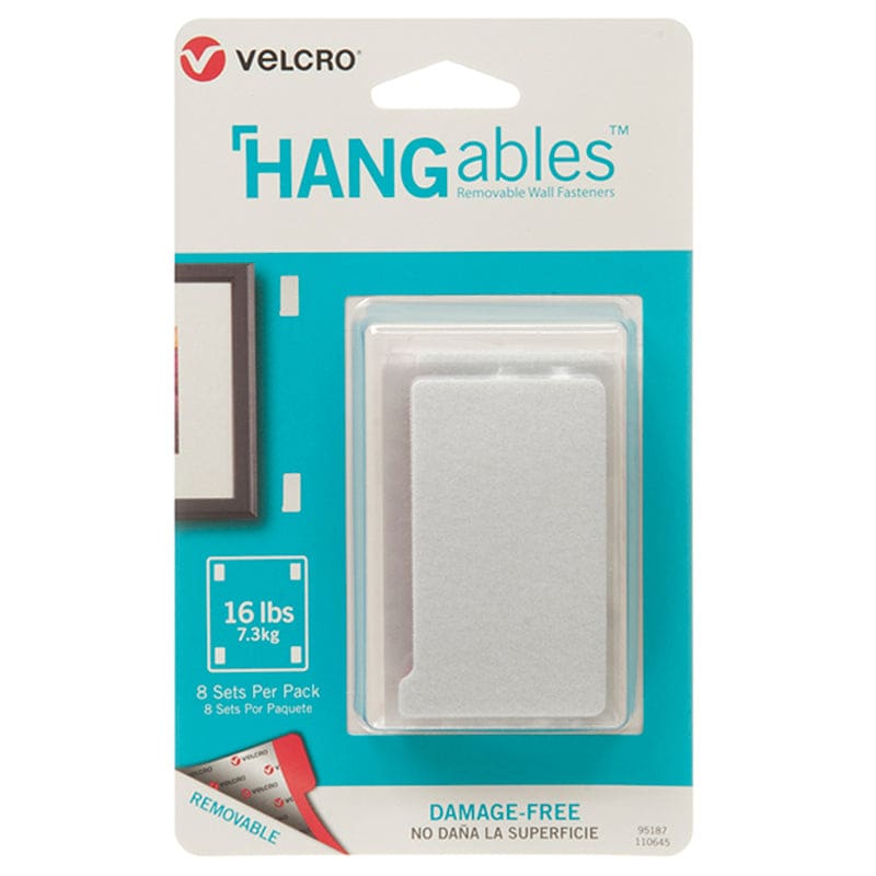 Hangables 3In X 1-3/4In Strips 8 Ct (Pack of 6) - Velcro - Velcro Usa