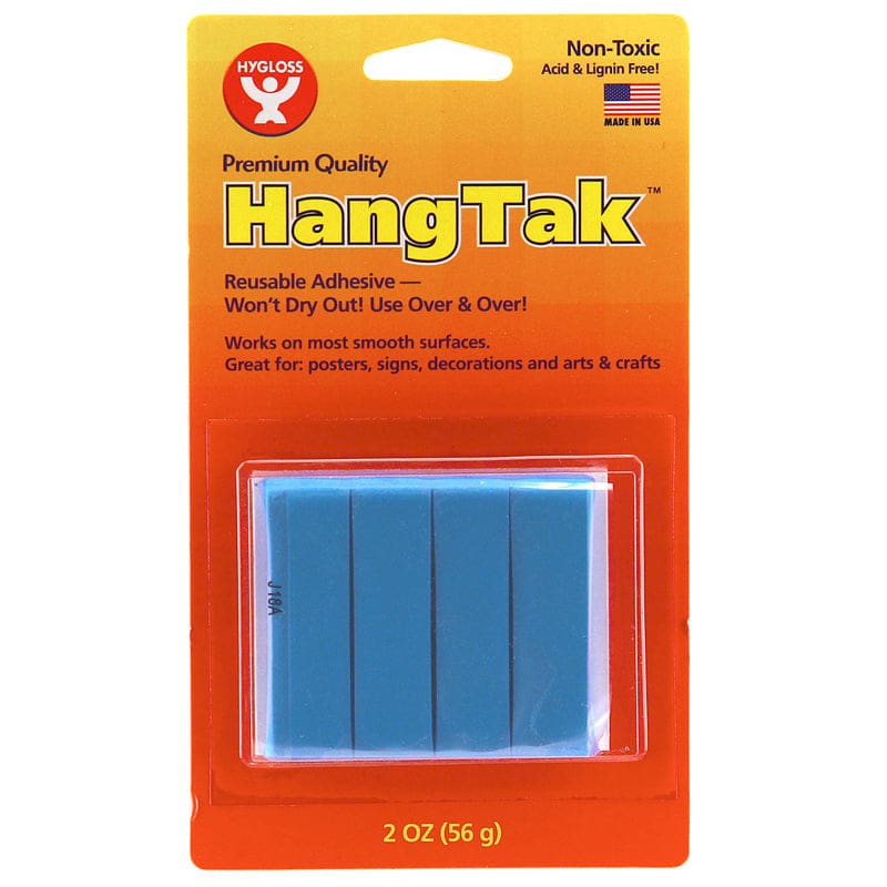 Hangtak Removable Adhesive 2 Oz (Pack of 12) - Adhesives - Hygloss Products Inc.