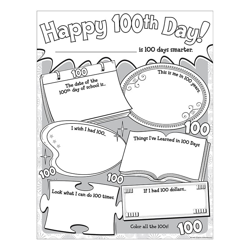 Happy 100Th Day Poster Pack (Pack of 3) - Miscellaneous - Teacher Created Resources