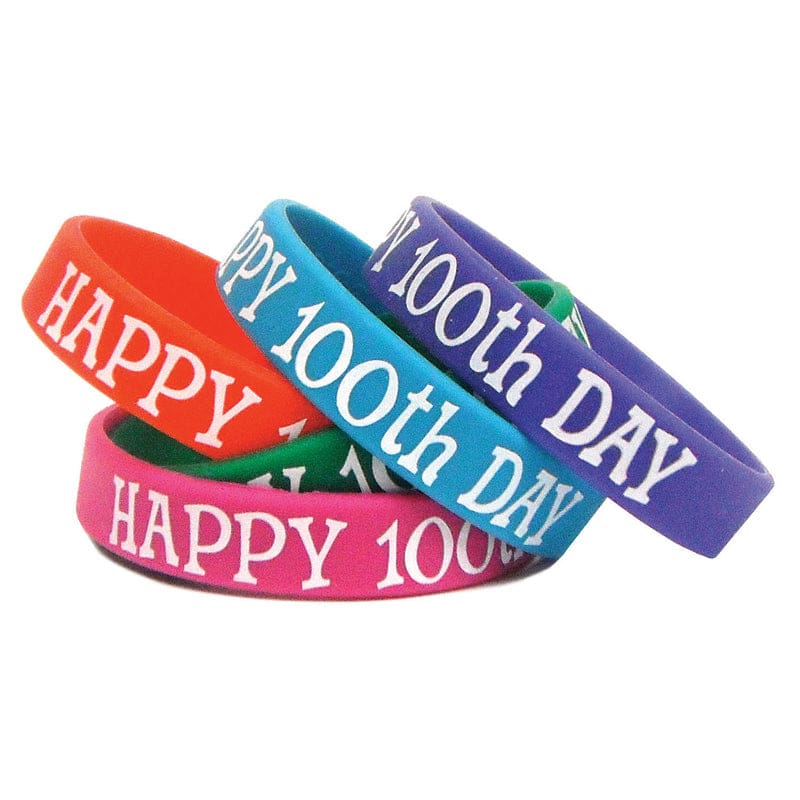 Happy 100Th Day Wristbands 10/Pk (Pack of 10) - Novelty - Teacher Created Resources