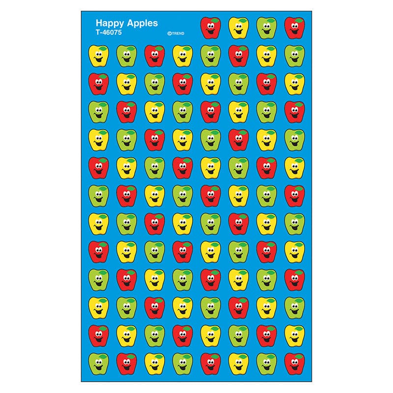 Happy Apples Supershape Superspots/Shapes Stickers (Pack of 12) - Stickers - Trend Enterprises Inc.
