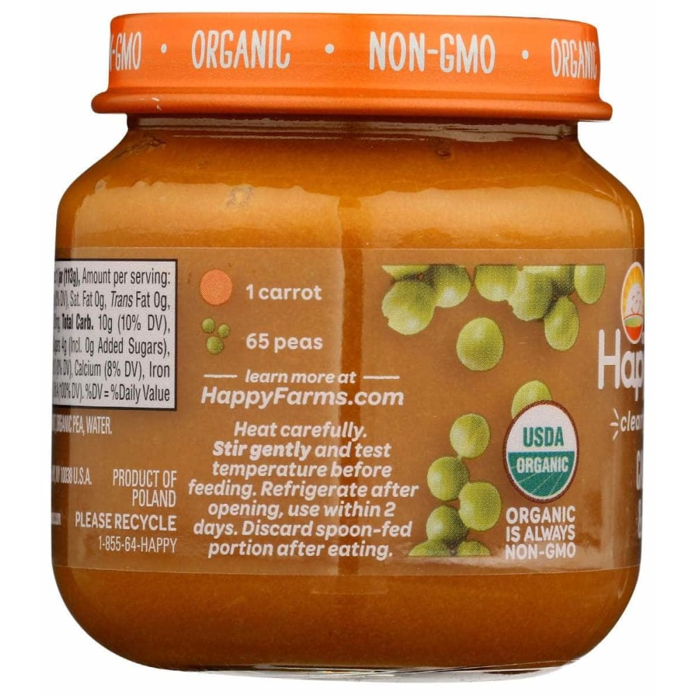 HAPPY BABY Happy Baby Carrots And Peas Jar, 4 Oz