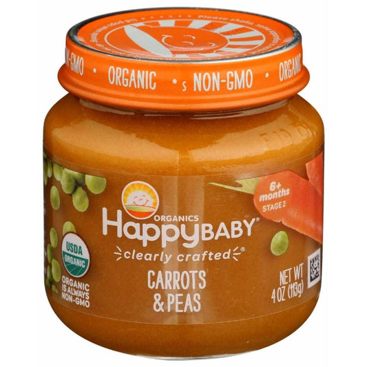 HAPPY BABY Happy Baby Carrots And Peas Jar, 4 Oz