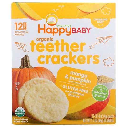 HAPPY BABY Happy Baby Cracker Teethr Mngo Pmpkn, 1.7 Oz