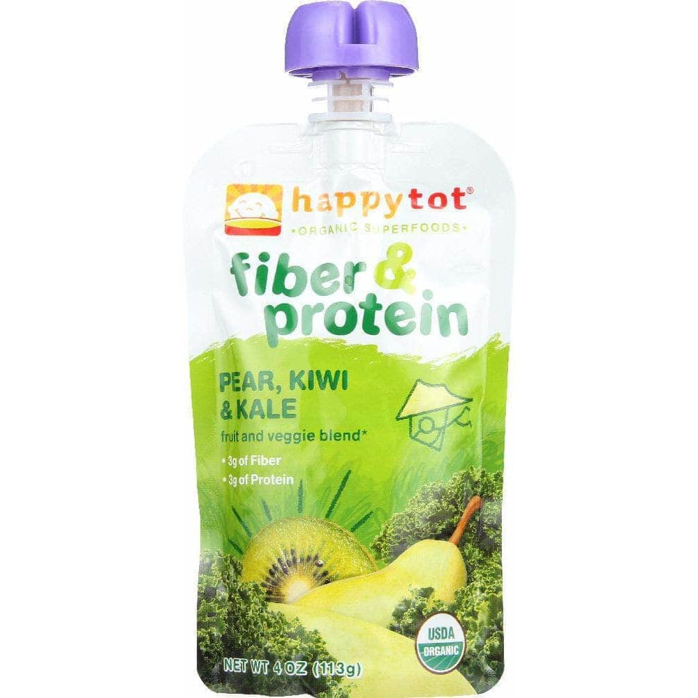 Happy Family Brands Happy Baby Fiber & Protein Pears, Kiwi & Kale, 4 oz