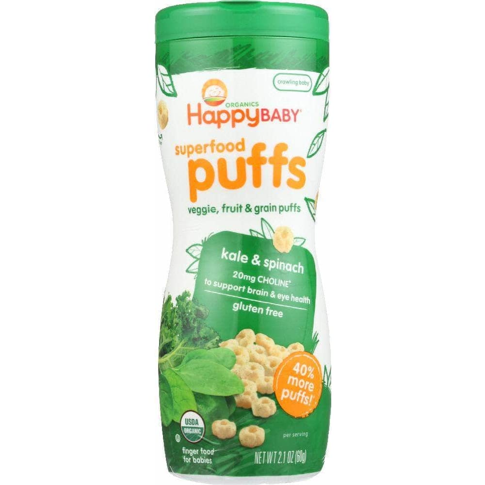 Happy Baby Happy Baby Organic Puffs Kale & Spinach, 2.1 oz