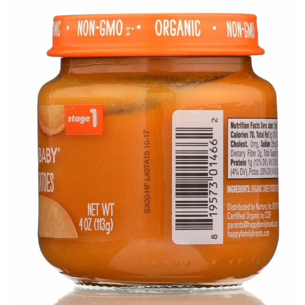 Happy Baby Happy Baby Stage 1 Sweet Potatoes Baby Food in Jar, 4 oz