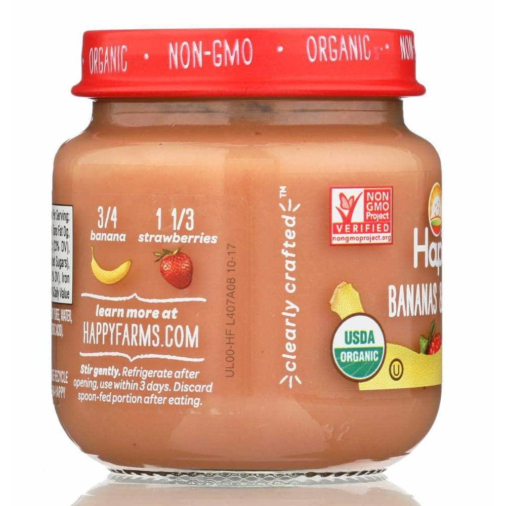 Happy Baby Happy Baby Stage 2 Bananas and Strawberries, 4 oz