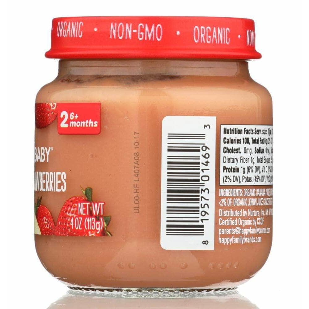 Happy Baby Happy Baby Stage 2 Bananas and Strawberries, 4 oz