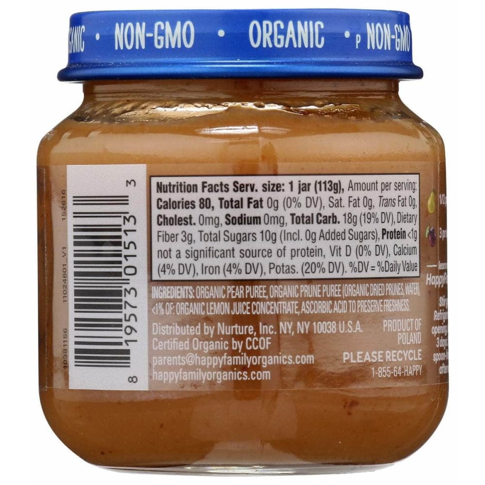 HAPPY BABY Happy Baby Stage 2 Pear And Prune, 4 Oz