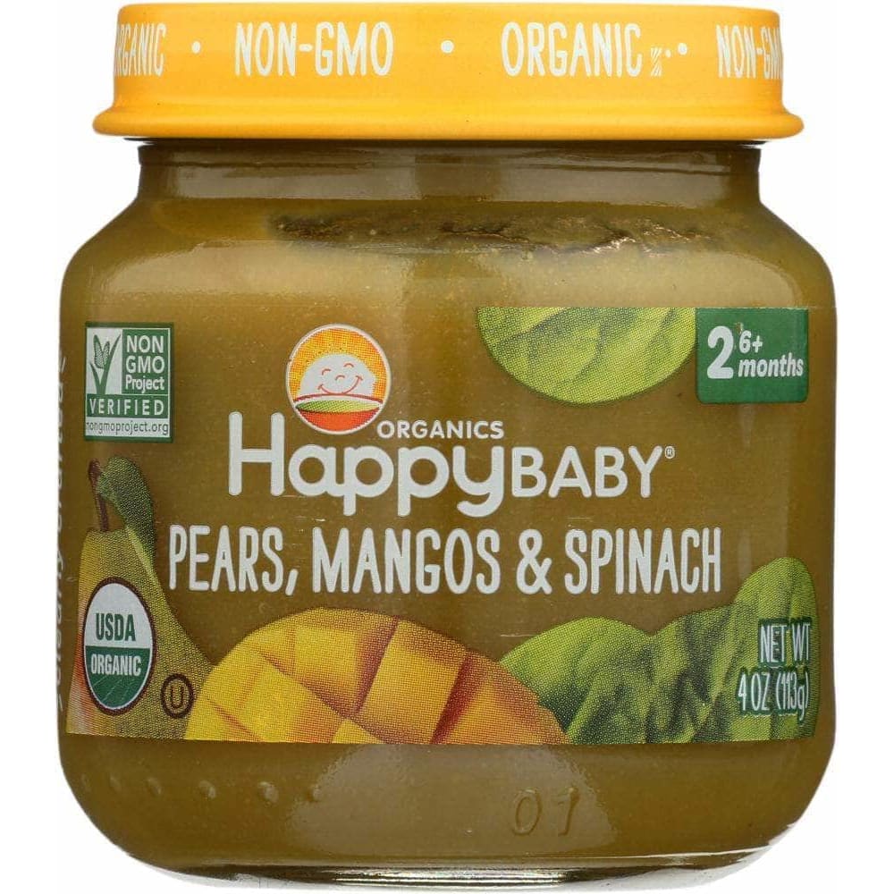 Happy Baby Happy Baby Stage 2 Pears Mangos and Spinach, 4 oz