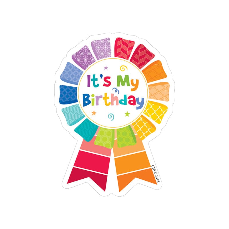 Happy Birthday Badge Painted Palette (Pack of 8) - Badges - Creative Teaching Press