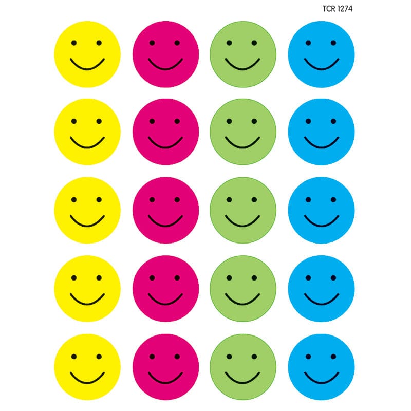 Happy Faces Stickers (Pack of 12) - Stickers - Teacher Created Resources