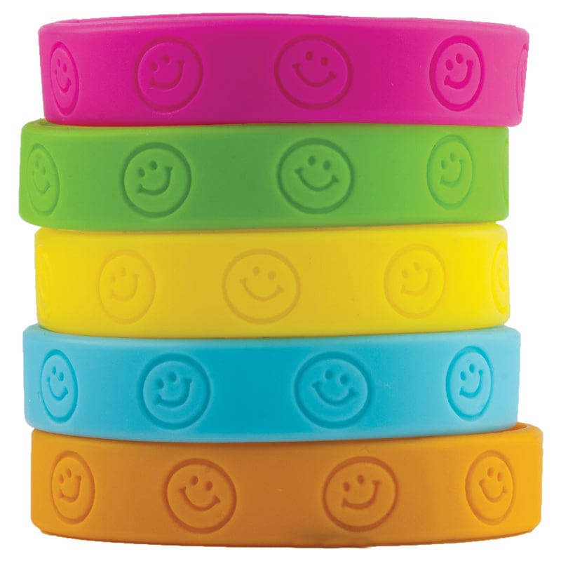 Happy Faces Wristbands 10/Pk (Pack of 10) - Novelty - Teacher Created Resources