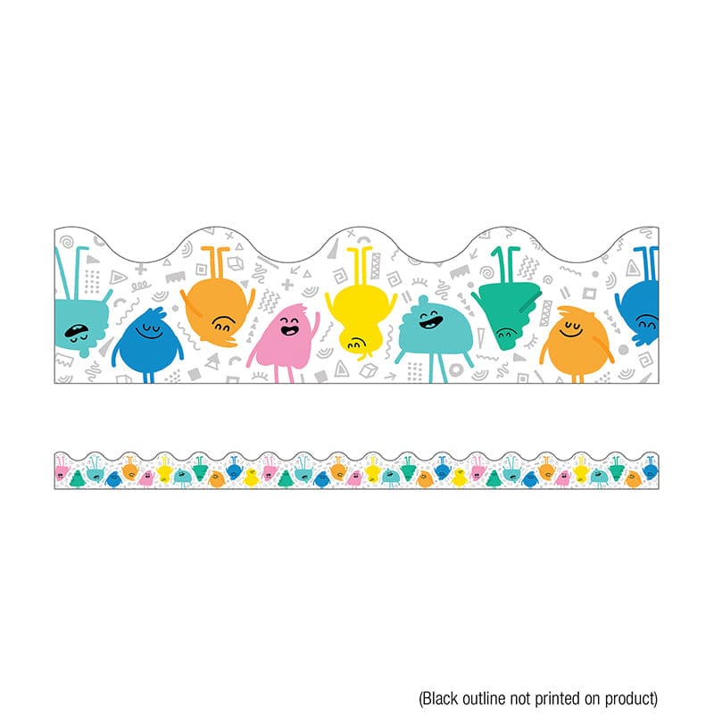 Happy Friends Scalloped Borders (Pack of 10) - Border/Trimmer - Carson Dellosa Education