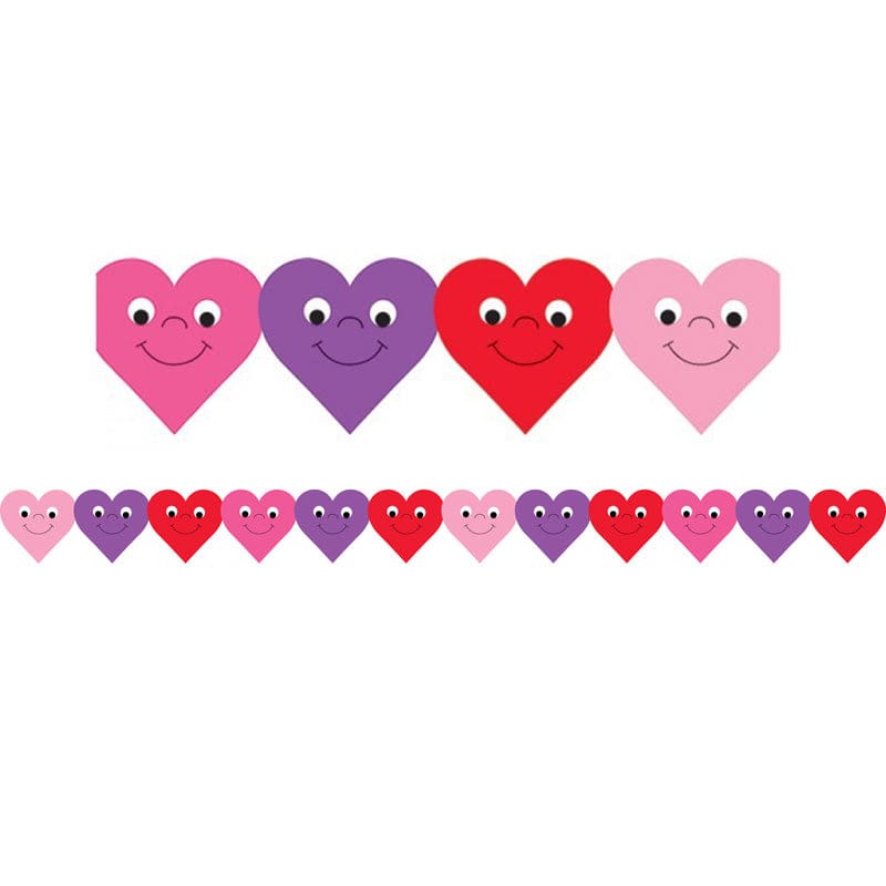 Happy Hearts Die Cut Classroom Border 12Pk (Pack of 8) - Border/Trimmer - Hygloss Products Inc.