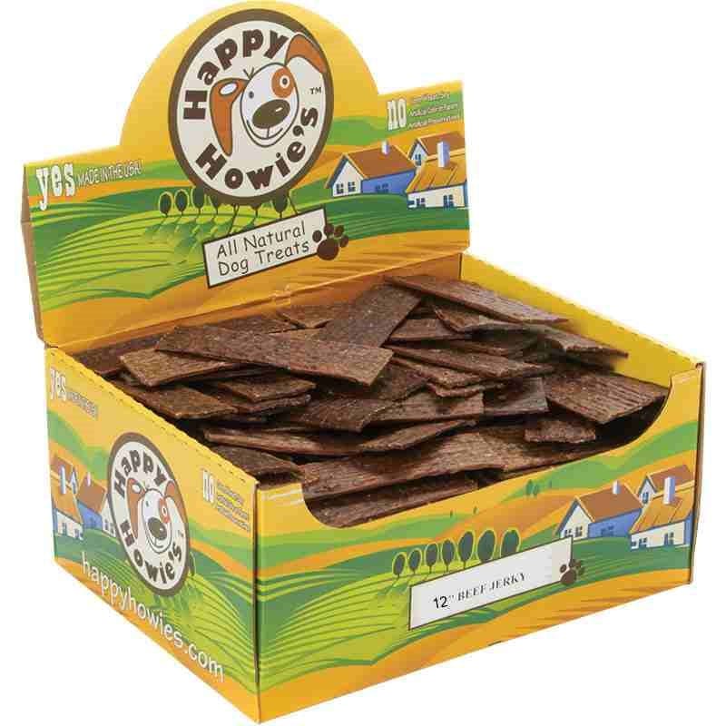 Happy Howie Dog Beef Jerky 12 Inch 40 Pack | ShelHealth