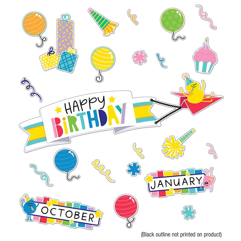 Happy Place Birthday Bulletin Set (Pack of 3) - Classroom Theme - Carson Dellosa Education