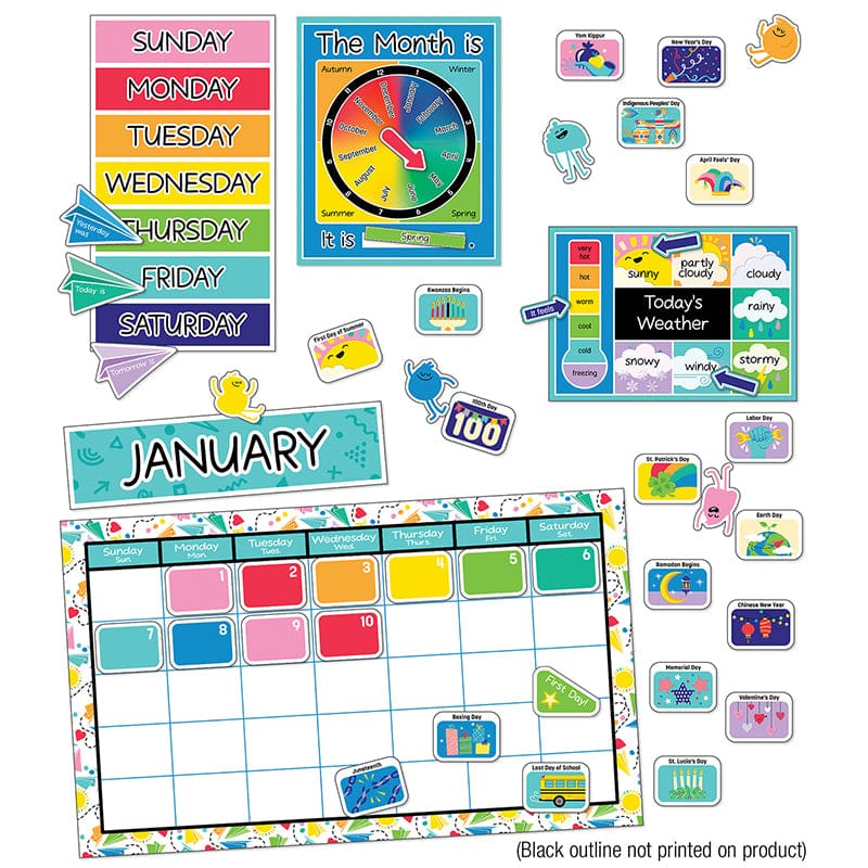 Happy Place Calendar Bulletin Set (Pack of 3) - Calendars - Carson Dellosa Education