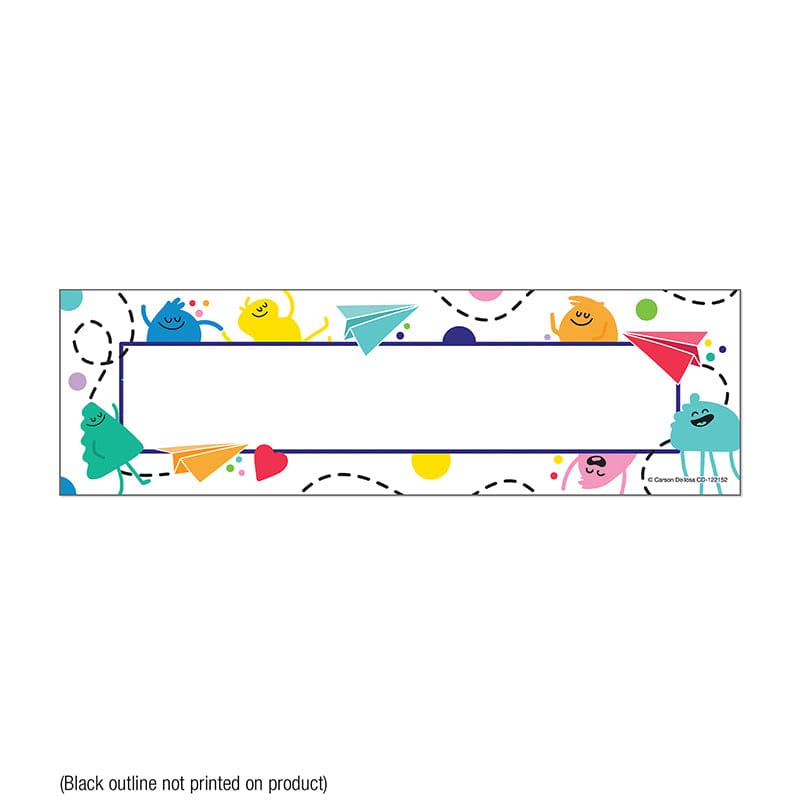 Happy Place Nameplates (Pack of 10) - Name Plates - Carson Dellosa Education