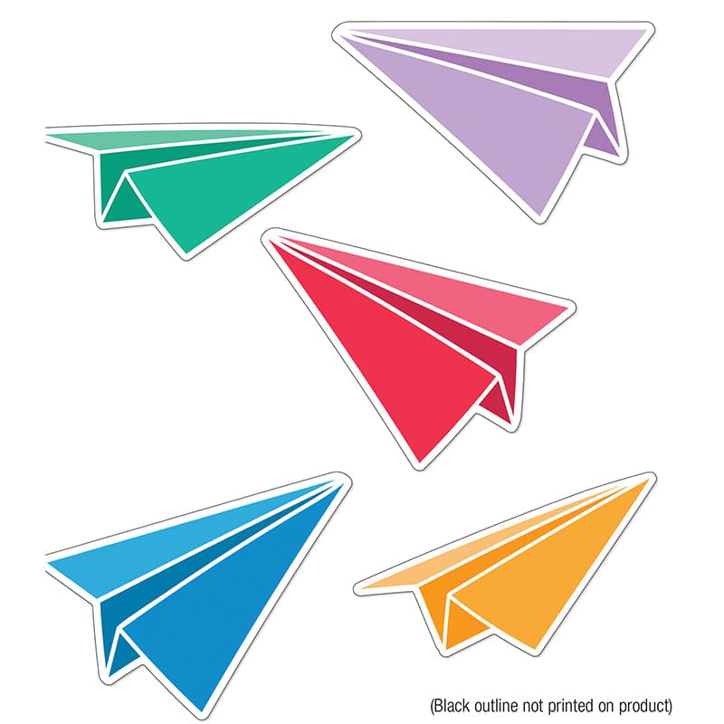 Happy Place Paper Airplane Cut-Outs (Pack of 8) - Accents - Carson Dellosa Education