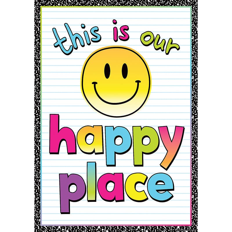 Happy Place Positive Poster (Pack of 12) - Motivational - Teacher Created Resources
