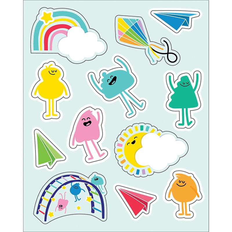 Happy Place Shape Stickers (Pack of 12) - Stickers - Carson Dellosa Education