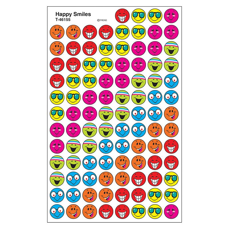 Happy Smiles Superspots (Pack of 12) - Stickers - Trend Enterprises Inc.