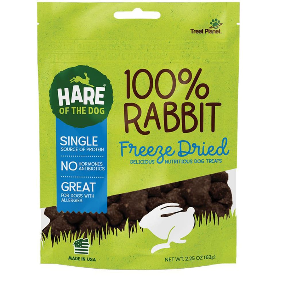 Hare of the Dog 100% Rabbit Freeze-Dried Treats 2.25oz. - Pet Supplies - Hare