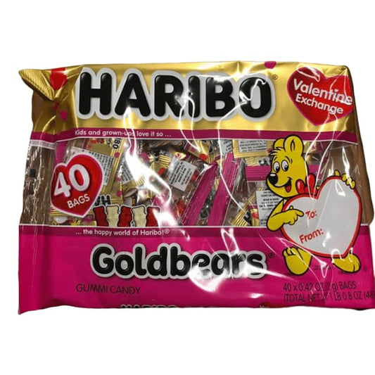 HARIBO Goldbears Valentine 40-Count Exchange Bag, Valentine Edition - ShelHealth.Com